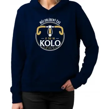 Žertovný předmět Můj oblíbený čas: je čas na kolo V2 - dámská mikina s potiskem- Tričkový.cz