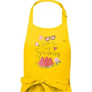 Kuchyňská zástěra Summer Watermelon - Dámská zástěra na vaření - Univerzální velikost ( Žlutá )