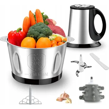 Kuchyňský mlýnek 5L ELEKTRICKÝ KUCHYŇSKÝ SEKÁČEK 500W STROJEK NA MASO A CIBULI