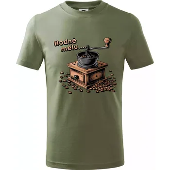 Hodně melu - Tričko dětské bavlněné - 134 cm/8 let ( Khaki )