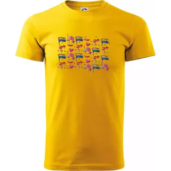 LGBT Vlajky - Triko extra velké (5-8XL) - 8XL ( Žlutá )