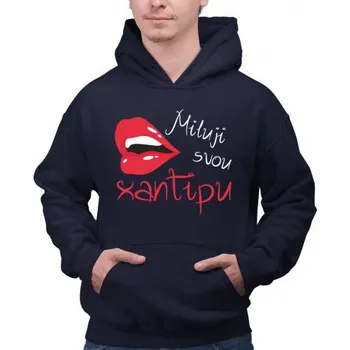 Žertovný předmět Miluji svou xantipu V2 - pánská mikina s potiskem- Tričkový.cz