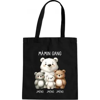 Žertovný předmět Mámin Gang - tři děti - taška s potiskem - personalizovaný produkt- Tričkový.cz