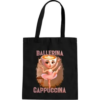 Žertovný předmět Ballerina Cappuccina V2 - Italian Brainrot - taška s potiskem- Tričkový.cz