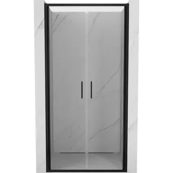 Mexen Exo sprchové dveře dvoukřídlé otevírací 100 cm, transparentní, černé - 814-100-000-70-00 Sprchové dveře