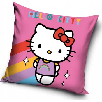 Povlak na dekorativní polštářek Povlak 40 polštáře 40 cm Carbotex Hello Kitty