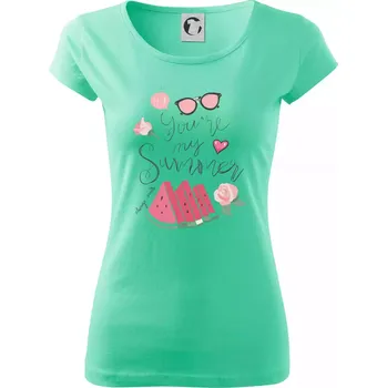 Dámské tričko Summer Watermelon - Dámské triko Pure - XS ( Mátová )