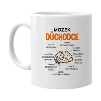 Žertovný předmět Mozek důchodce - hrnek s potiskem- Tričkový.cz