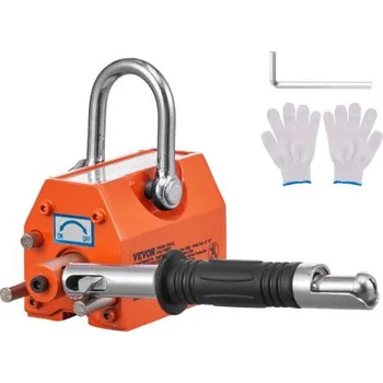 zvedák Magnetický zvedák VEVOR, tažná kapacita 100 kg, bezpečnostní faktor 2,5, neodym a ocel, zvedací magnet s uvolňovačem, permanentní zvedací magnety, vysoce odolný magnet pro kladkostroj, dílenský jeřáb, blok, desku