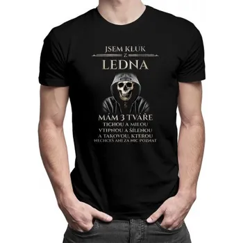 Žertovný předmět Jsem kluk z ledna - mám 3 tváře - pánské tričko s potiskem- Tričkový.cz