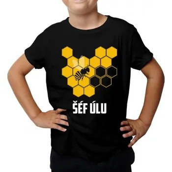 Žertovný předmět Šéf úlu - dětské tričko s potiskem- Tričkový.cz