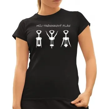 Žertovný předmět Můj tréninkový plán - dámské tričko s potiskem- Tričkový.cz