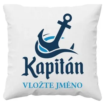 Žertovný předmět Kapitán (jméno) - polštář s potiskem - personalizovaný produkt- Tričkový.cz