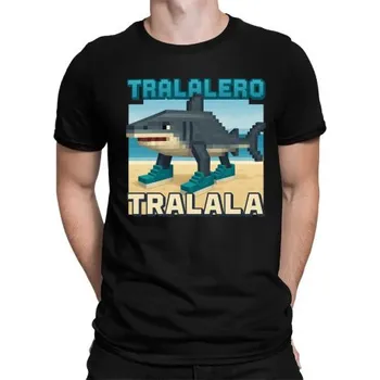 Žertovný předmět Tralalero Tralala - Italian Brainrot pro fanoušky Minecraftu - pánské tričko s potiskem- Tričkový.cz