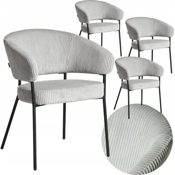 Židle HowHomely látka šedá 1 ks