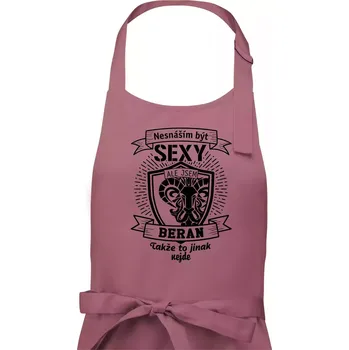 Kuchyňská zástěra Nesnáším být tak skvělý - Beran - Pánská zástěra na vaření - Univerzální velikost ( Starorůžová )