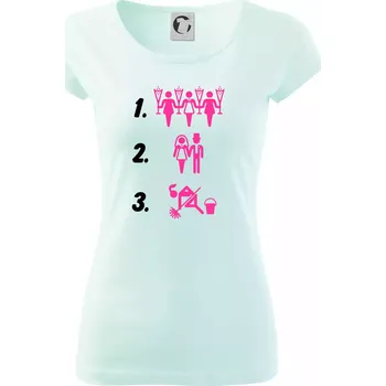 Před a po žena - Dámské triko Pure - 3XL ( Frost )