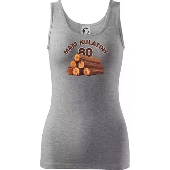 Dámské tričko Mám kulatiny 80 - Dámské tílko - 2XL ( Tmavě šedý melír )