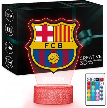 Lampička 3D LED Noční Lampa FC Barcelona s potiskem Dárek pro dítě