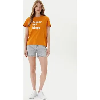 Pánské tričko Mustang T-Shirt Floris 1016157 Oranžová Relaxed Fit XL