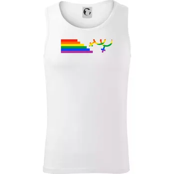 Lesby symbol duha - Tílko pánské Core - L ( Bílá )