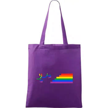 Gay symbol duha - Taška bavlněná - 42 x 38 cm ( Fialová )