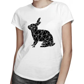 Žertovný předmět Geometric bunny - dámské tričko s potiskem- Tričkový.cz