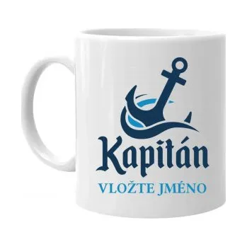 Žertovný předmět Kapitán (jméno) - hrnek s potiskem - personalizovaný produkt- Tričkový.cz