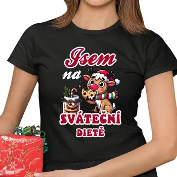 Žertovný předmět Jsem na sváteční dietě - dámské tričko s potiskem- Tričkový.cz