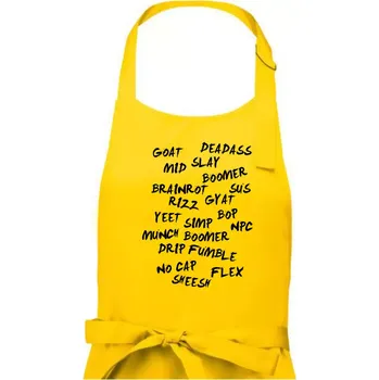 Kuchyňská zástěra Generace Z - Gen Z slovník - Pánská zástěra na vaření - Univerzální velikost ( Žlutá )