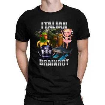 Žertovný předmět Italian Brainrot v2 - pánské tričko s potiskem- Tričkový.cz