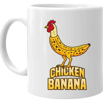 Žertovný předmět Chicken Banana - hrnek s potiskem- Tričkový.cz