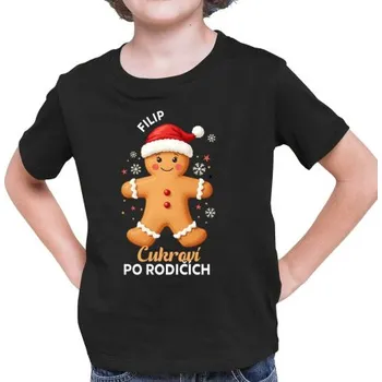 Žertovný předmět Jméno - cukroví po rodičích - dětské tričko s potiskem - personalizovaný produkt- Tričkový.cz