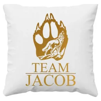 Žertovný předmět Team Jacob - polštář s potiskem- Tričkový.cz