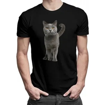 Žertovný předmět Britská kočka - pánské tričko s potiskem- Tričkový.cz