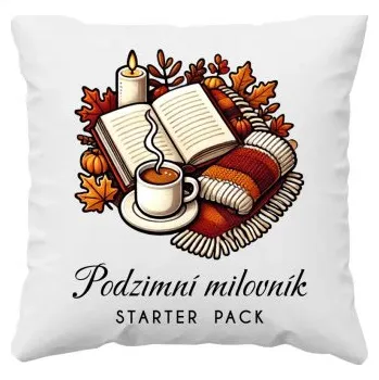 Žertovný předmět Podzimní milovník - starter pack - polštář s potiskem- Tričkový.cz