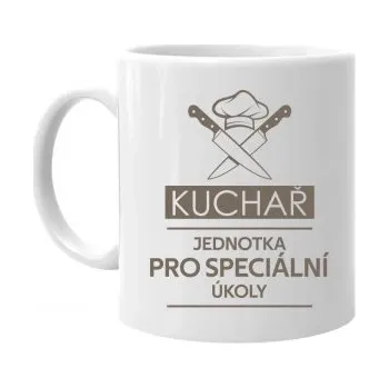 Žertovný předmět Kuchař - jednotka pro speciální úkoly - hrnek s potiskem- Tričkový.cz