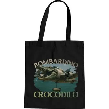 Žertovný předmět Bombardino Crocodilo - Italian Brainrot - taška s potiskem- Tričkový.cz