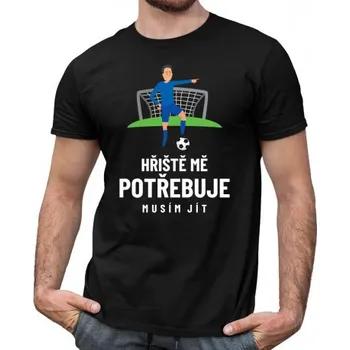 Žertovný předmět Hřiště mě potřebuje, musím jít - pánské tričko s potiskem- Tričkový.cz