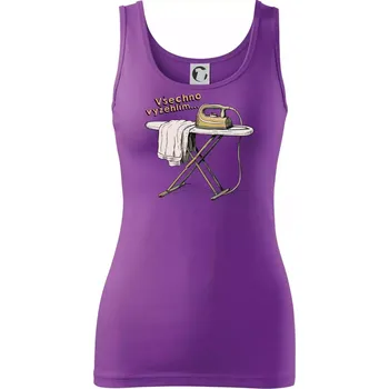 Všechno vyžehlím - Dámské tílko - S ( Fialová )