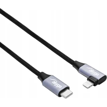 Datový kabel Úhlový kabel Lightning / USB-C rychlé nabíjení 30W pro Apple iPhone 30cm