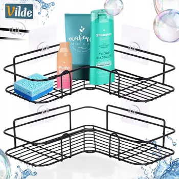 Obraz Nalepovací koupelnová polička samolepicí sprcha kosmetika doplňky x2