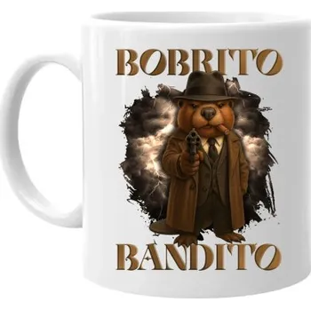 Žertovný předmět Bobrito Bandito V2 - Italian Brainrot - hrnek s potiskem- Tričkový.cz