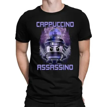 Žertovný předmět Cappuccino Assassino - Italian Brainrot - pánské tričko s potiskem- Tričkový.cz