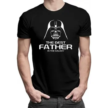 Žertovný předmět The best father in the galaxy - pánské tričko s potiskem- Tričkový.cz