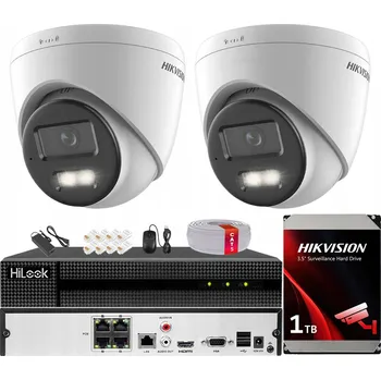 Bezpečnostní kamera Sada monitoringu se 2 IP kamerami 4MPx Smart Hybrid Light 40m Hikvision 1TB