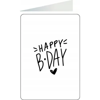 Polský výrobce Přání k narozeninám - Happy Bday, srdce
