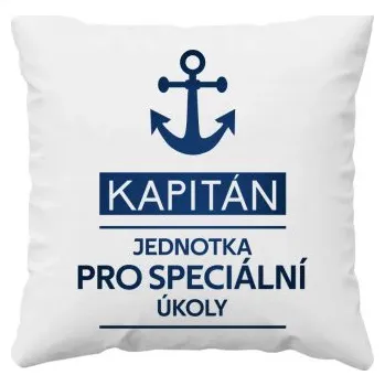 Žertovný předmět Kapitán - jednotka pro speciální úkoly - polštář s potiskem- Tričkový.cz