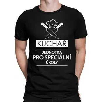 Žertovný předmět Kuchař - jednotka pro speciální úkoly - pánské tričko s potiskem- Tričkový.cz