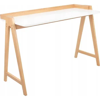 Obdélníkový psací stůl King Home 123 x 53 x 80 cm bílý, buk